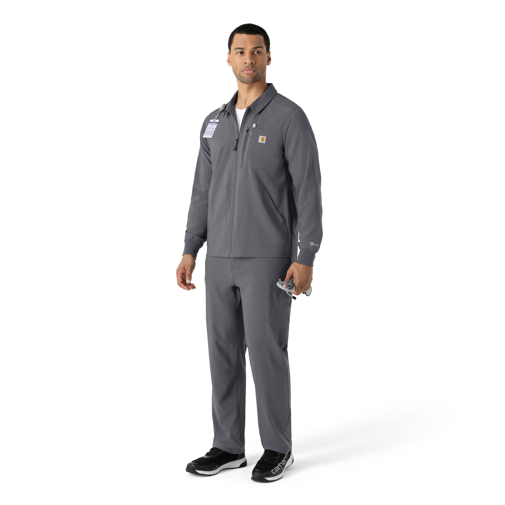Force Cross-Flex C86310 Men's Lightweight Scrub Jacket Pewter