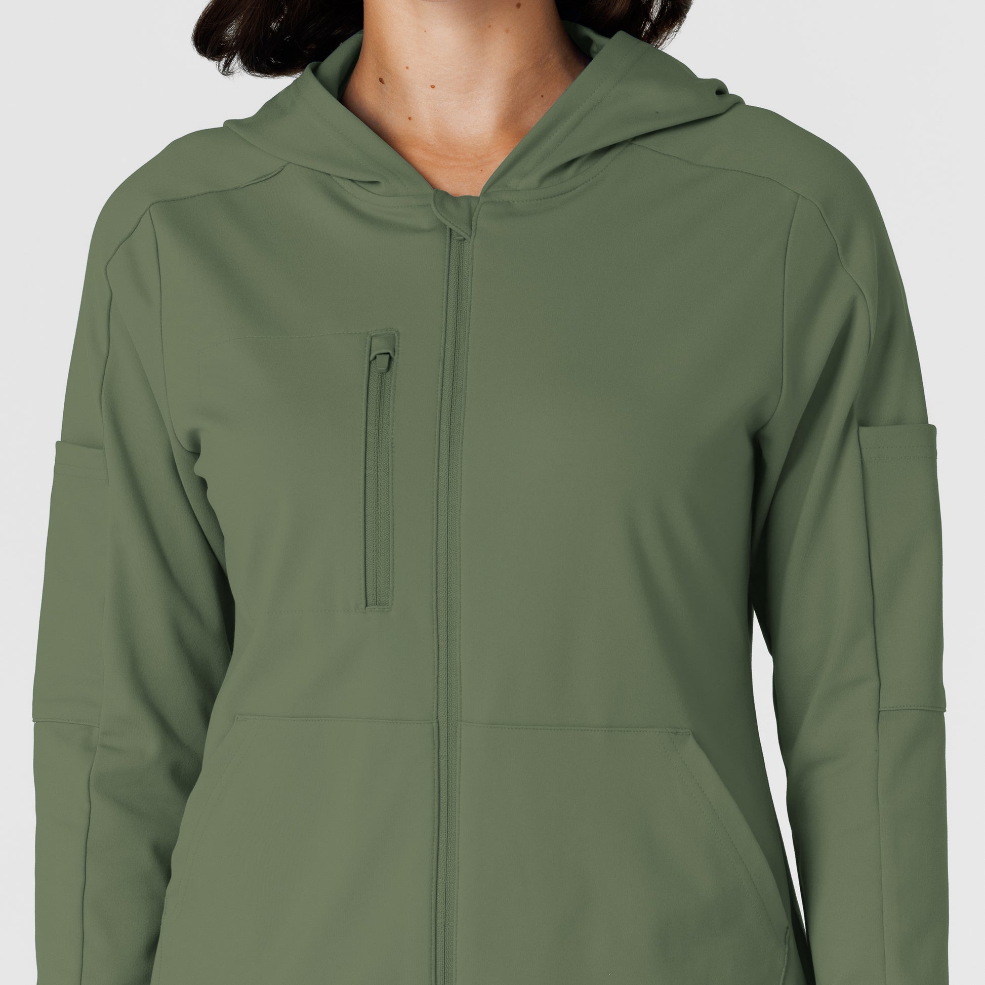 RENEW Knit 8159 Women’s Zip Hoodie Olive