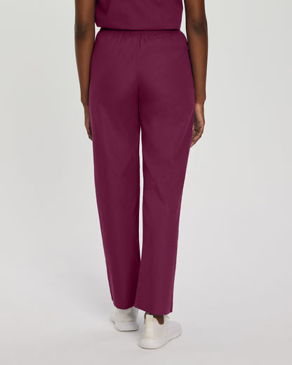 Essentials 8327 Women's Scrub Pants Wine Image