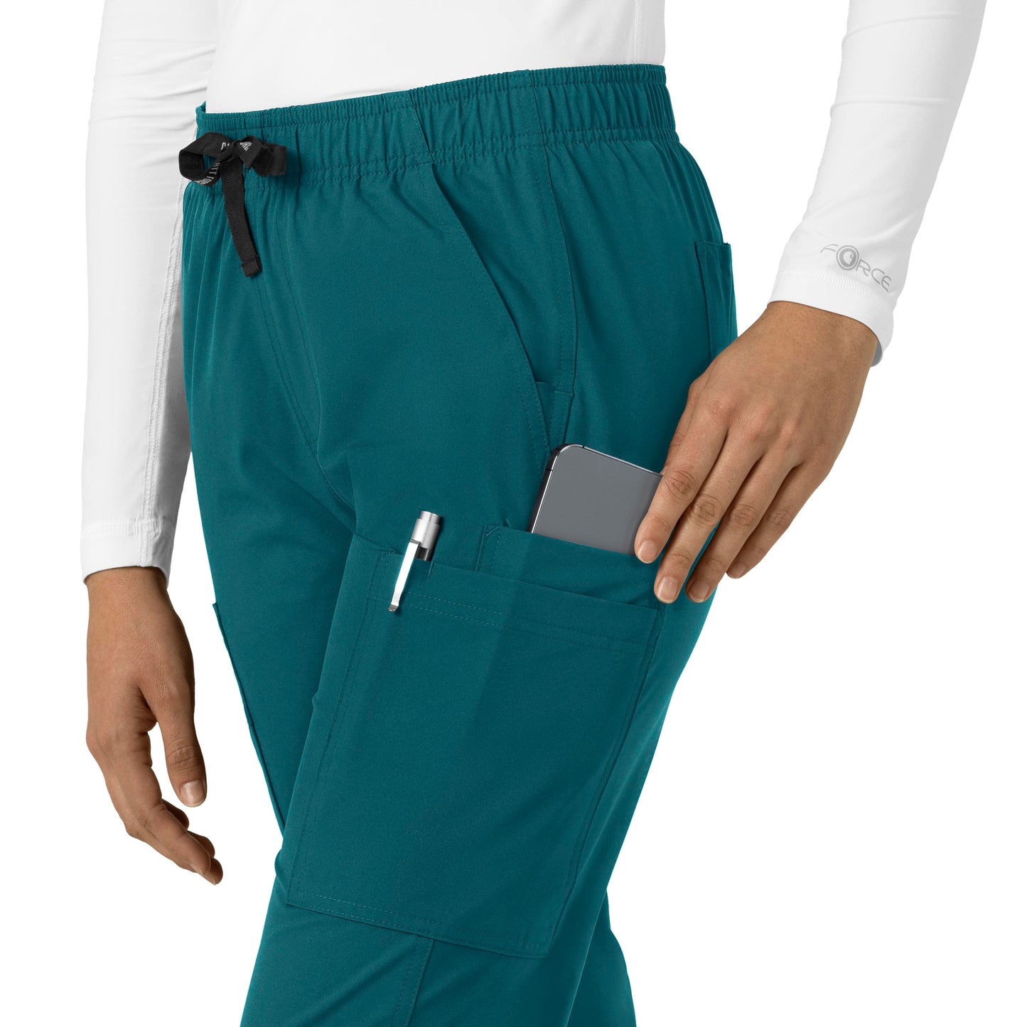 Force Essentials C51213 Straight Leg Scrub Pant Caribbean Blue Model Image Alternate | Carhartt