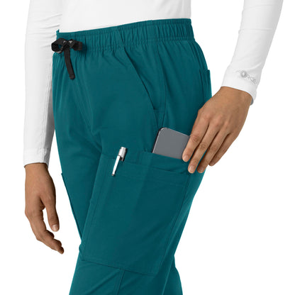 Force Essentials C51213 Straight Leg Scrub Pants Caribbean Blue Model Image Left Side | Carhartt