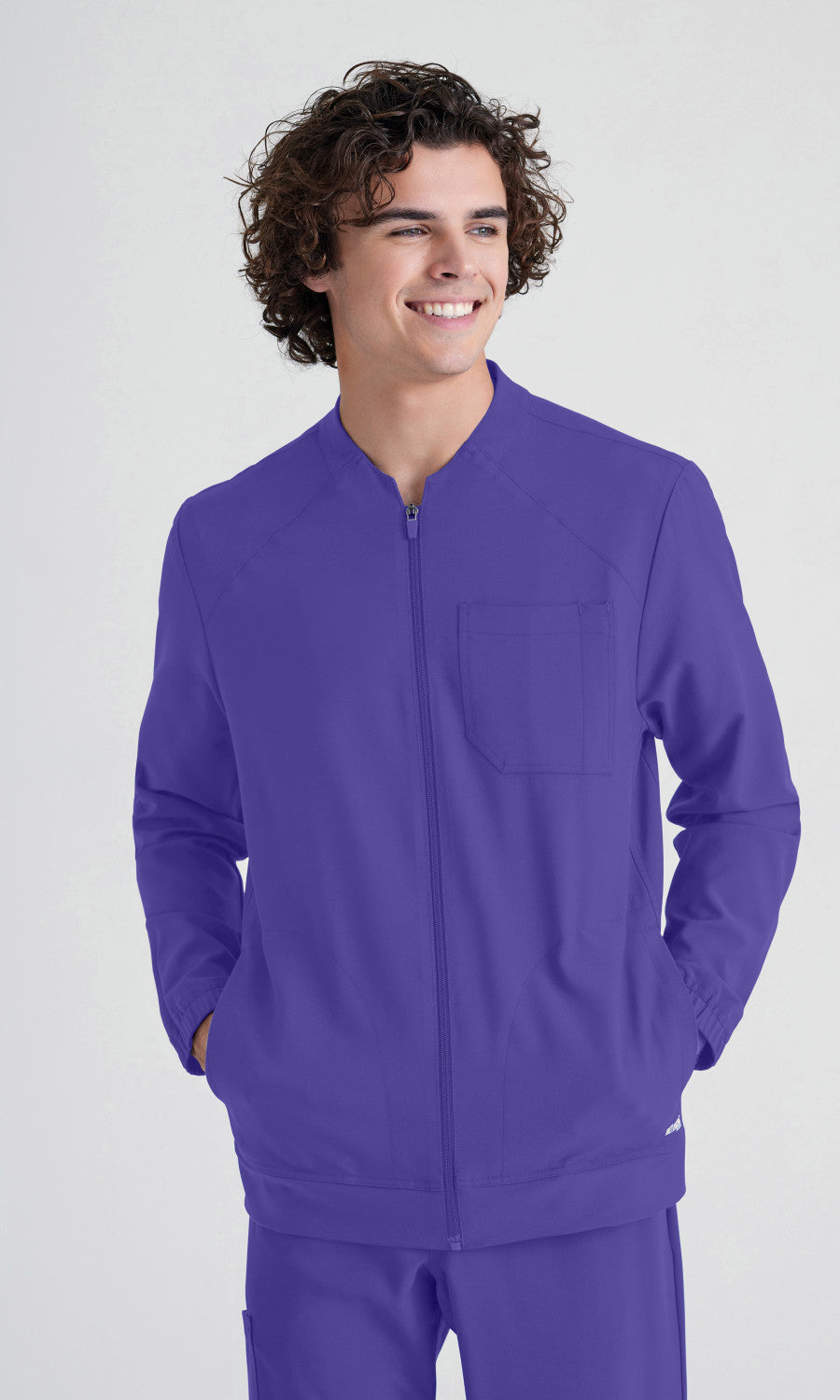 Cleveland Clinic Grey's Anatomy Evolve GSSW887 Cycle Scrub Jacket New Grape