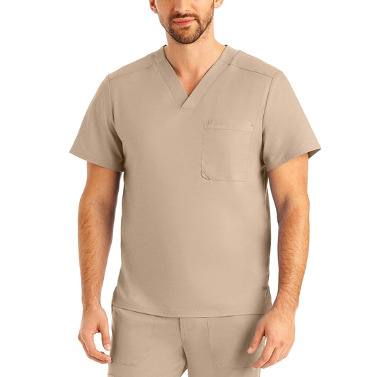 ProFlex LT108 Men's 2 Pocket V Neck Scrub Top Sandstone Image