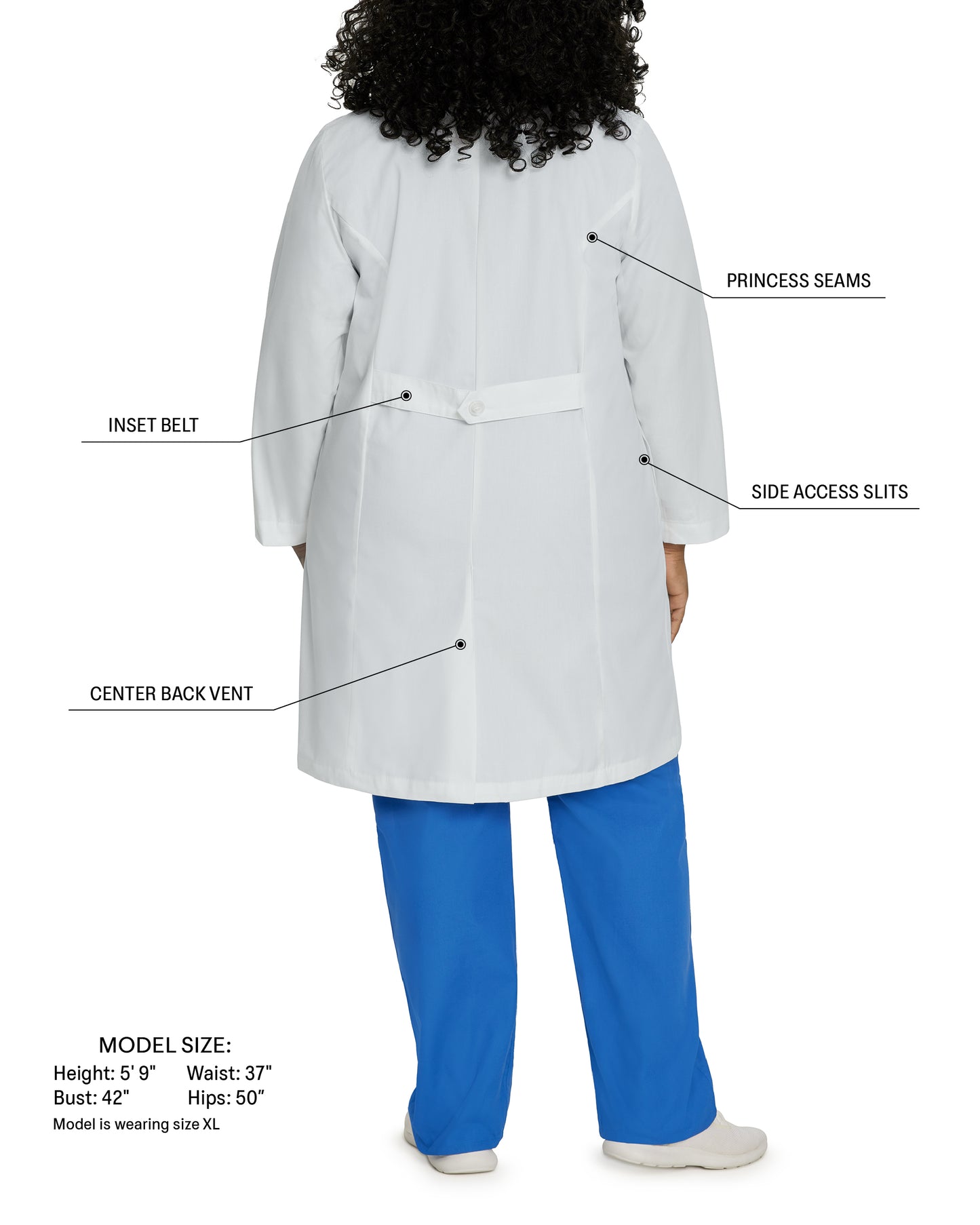 Essential Lab Coats 3155 Women's 3 Pocket Full Length White Coat White Image