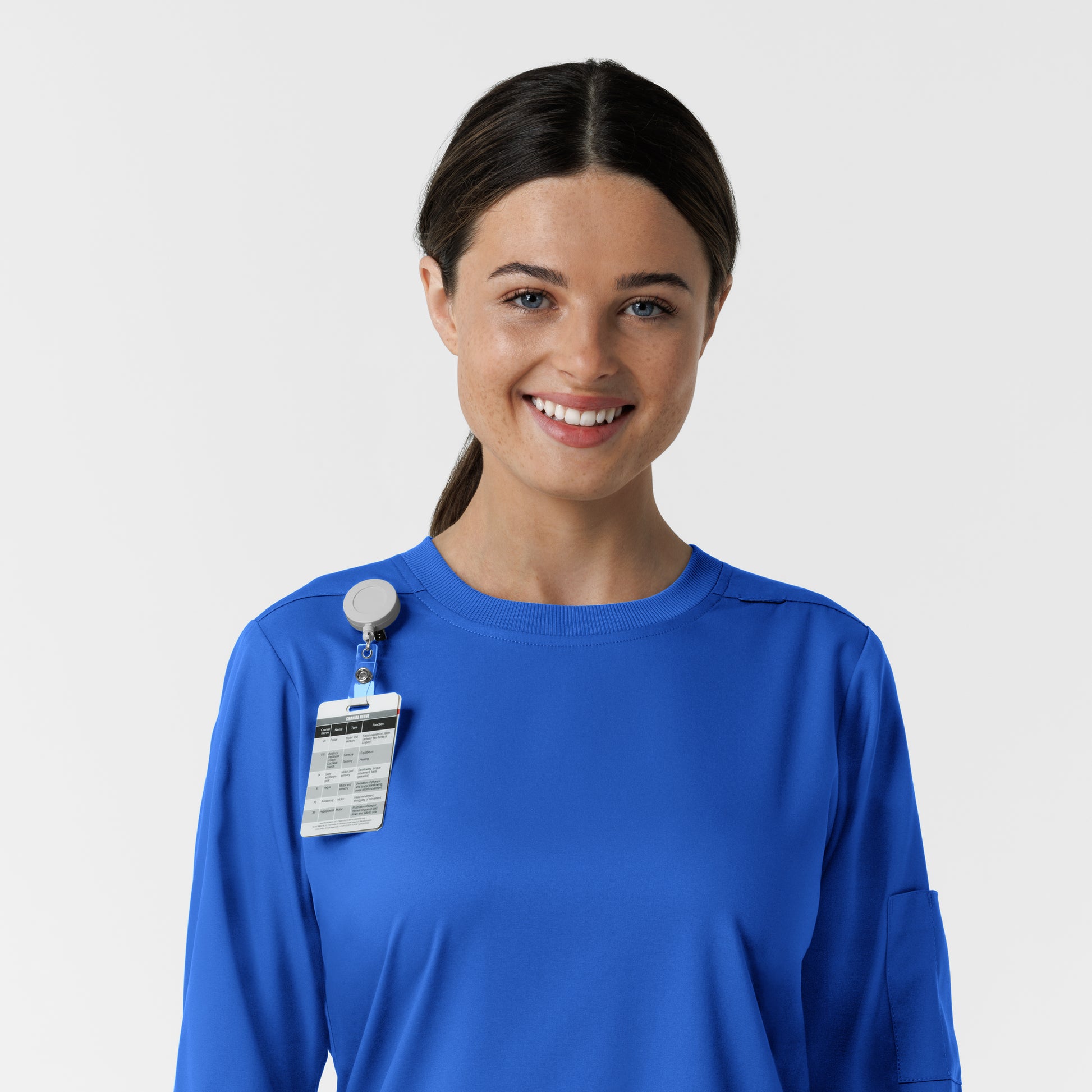 Boundless 6551 Women's Classic Long Sleeve Scrub Tee Royal