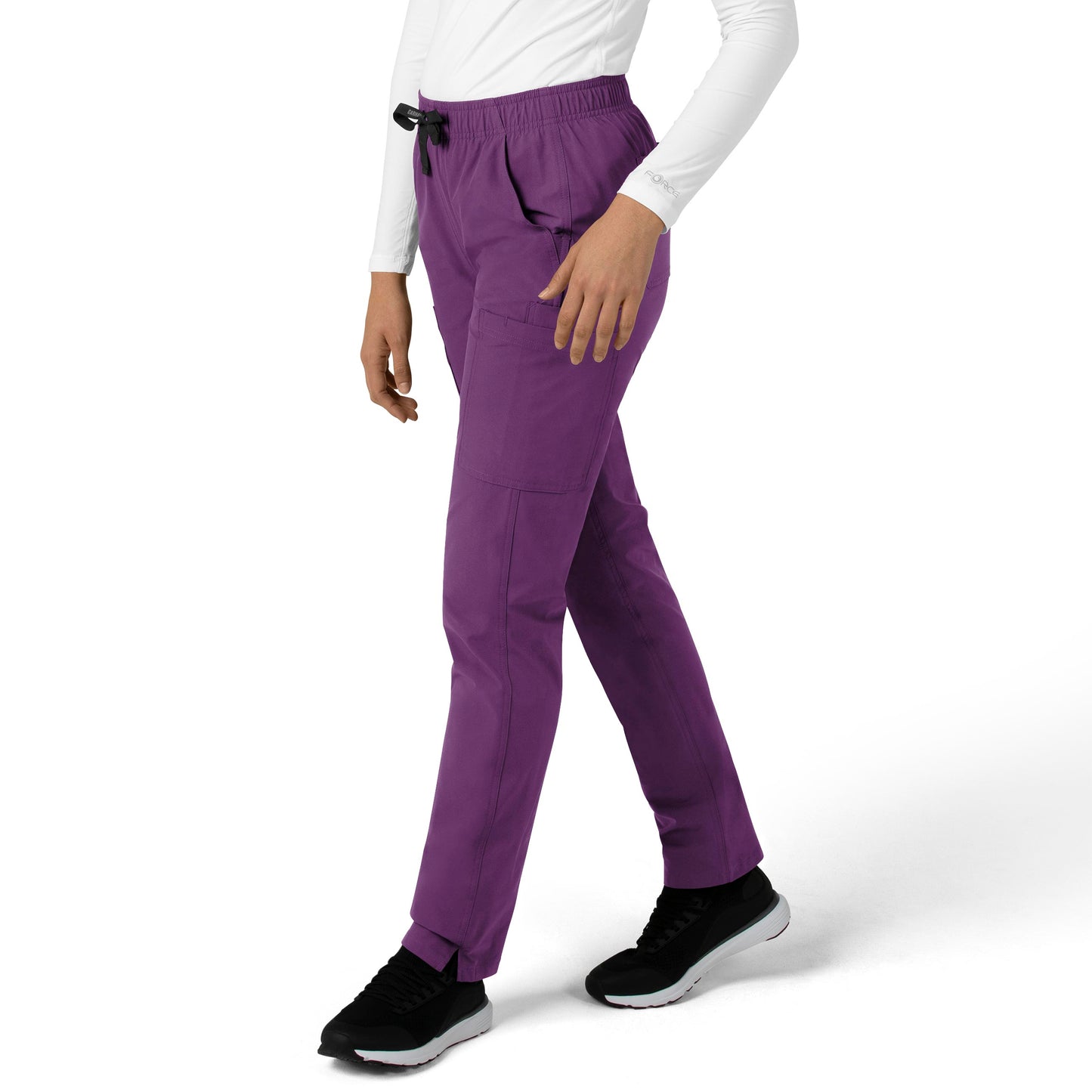 Force Essentials C51213 Straight Leg Scrub Pants Eggplant Model Image Right Side | Carhartt