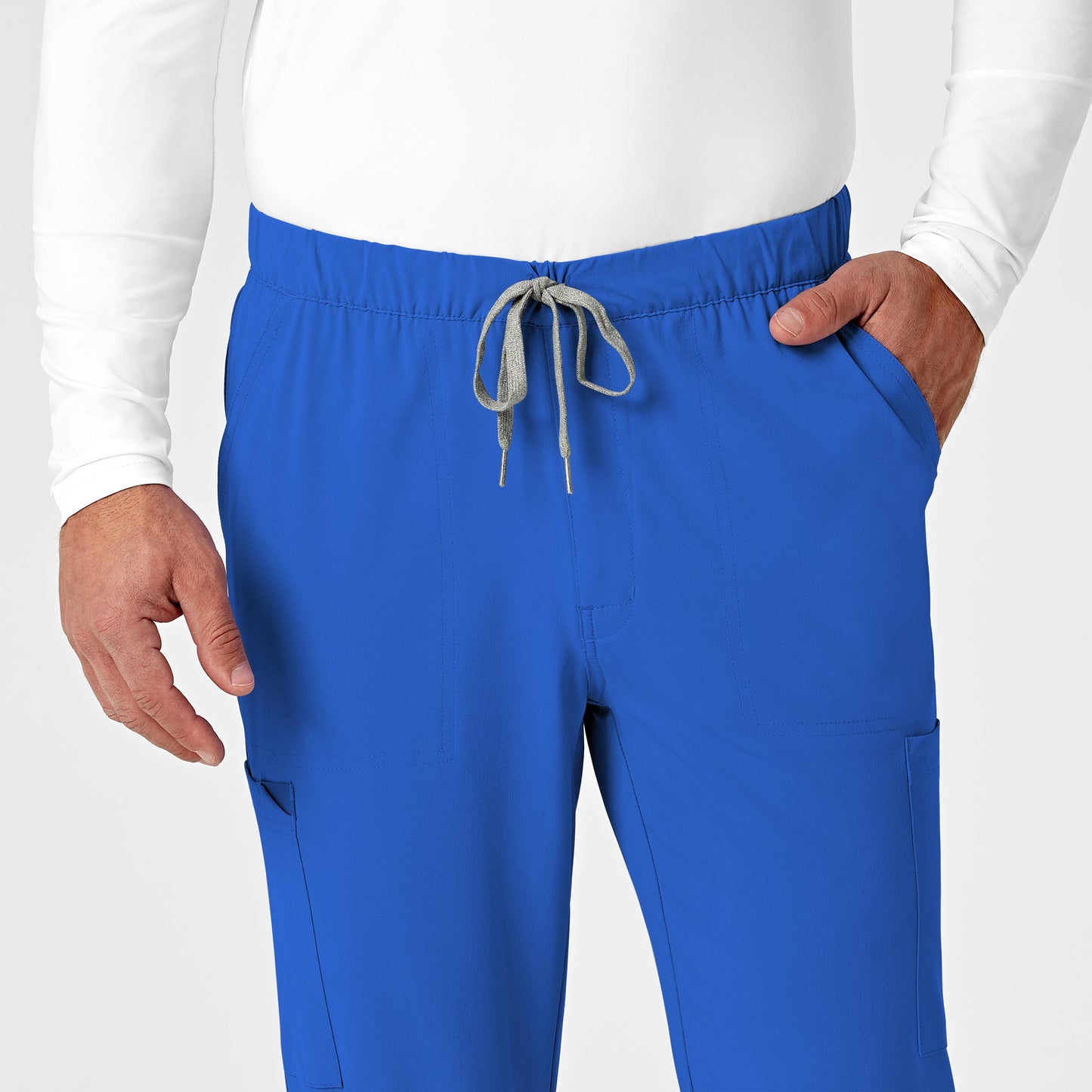 RENEW 5034 Men's Jogger Scrub Pants Royal Model Image Left Side | Wink