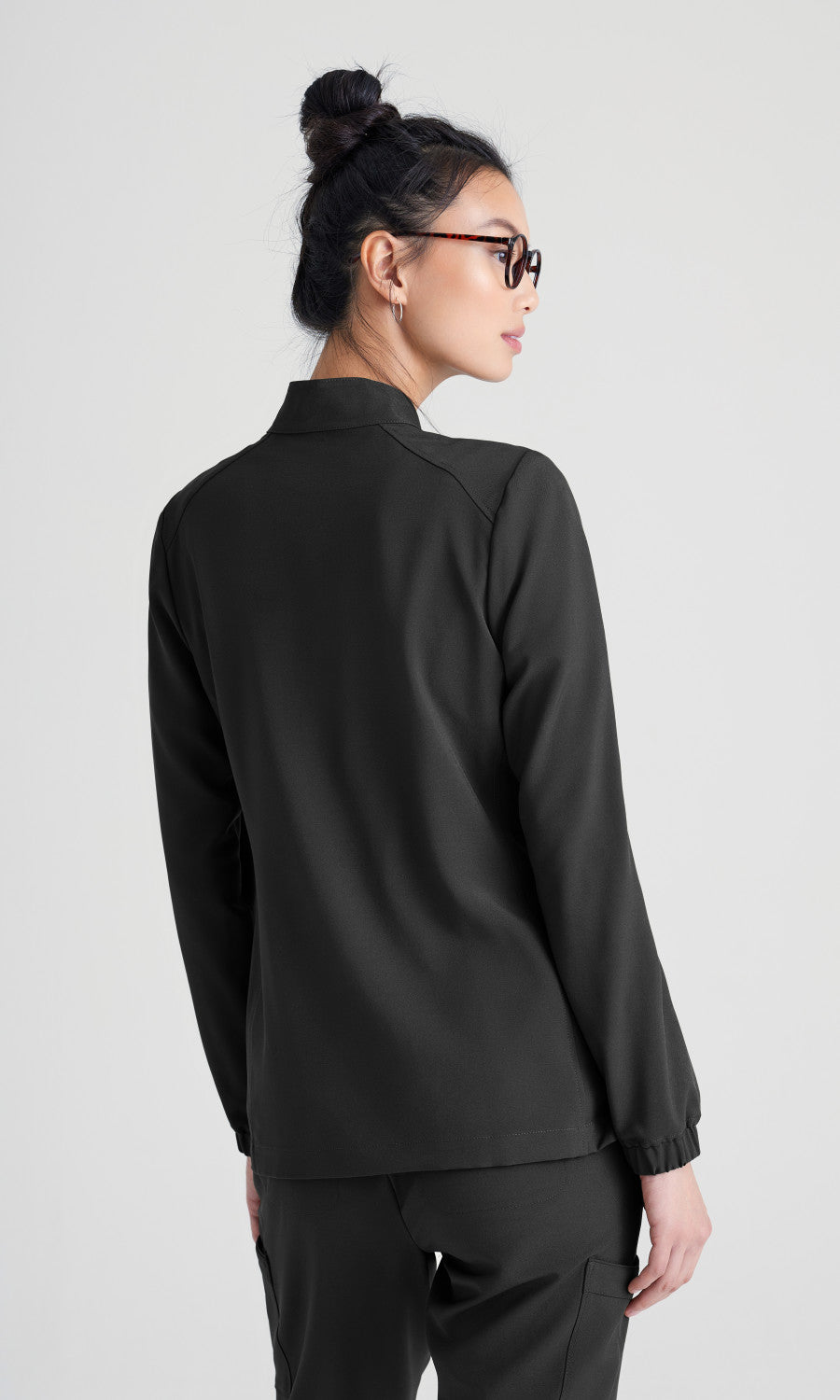 Grey's Anatomy Evolve GSSW886 Virtue Scrub Jacket Black