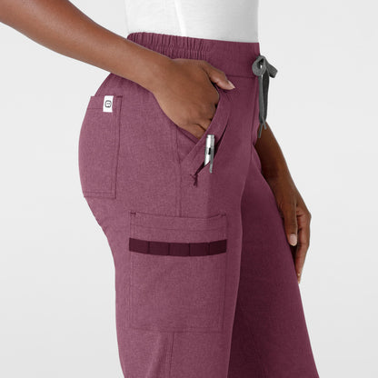 RENEW 5234 Jogger Scrub Pants Wine Heather Model Image Alternate | Wink