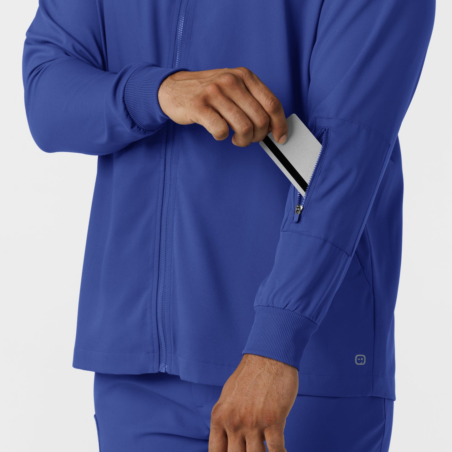 Boundless 8351 Men's Warm Up Scrub Jacket Galaxy Blue