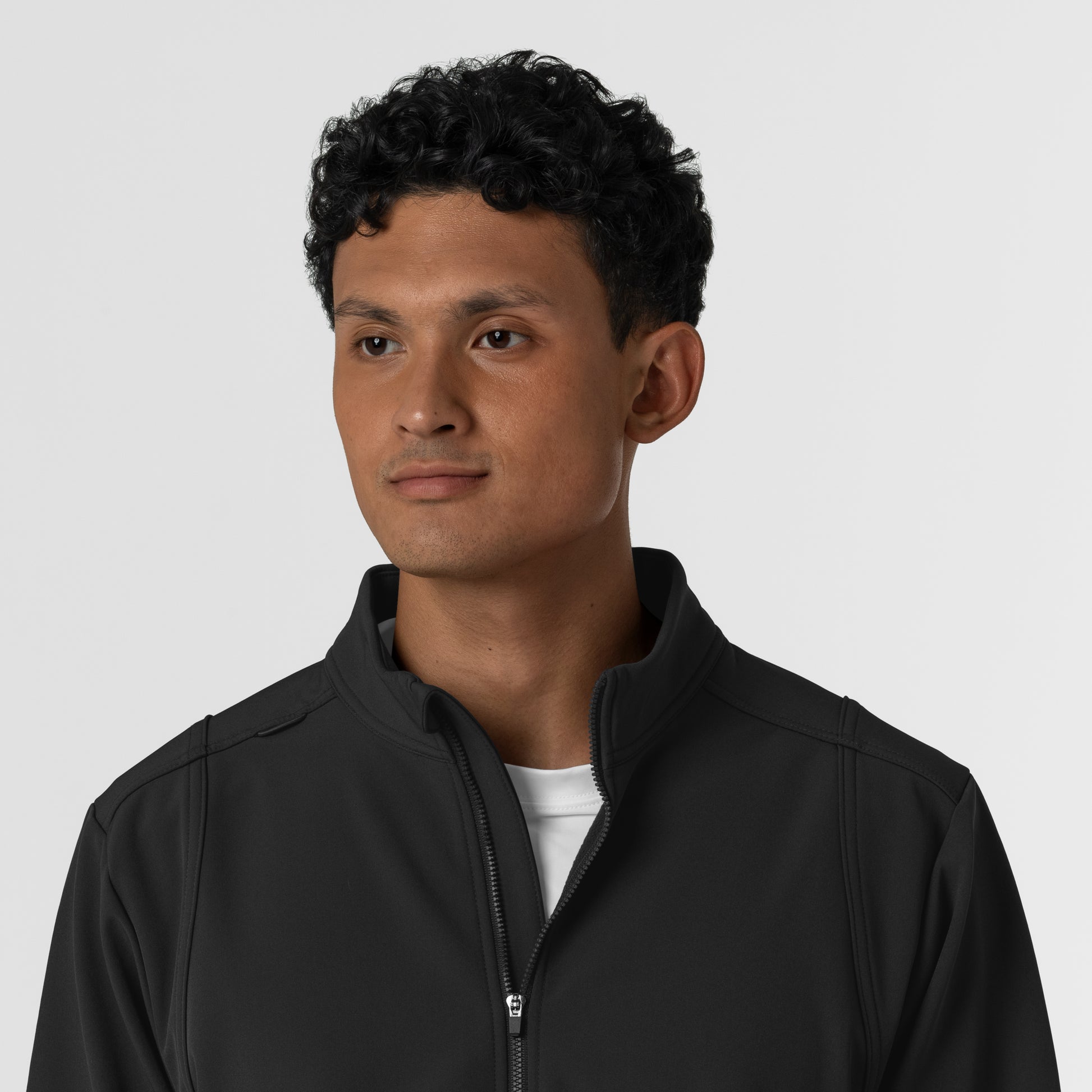 Layers 8609 Men's Soft Shell Scrub Jacket Black