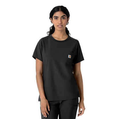 Force Cross-Flex C13510 Women's Crew Neck Scrub Top Black