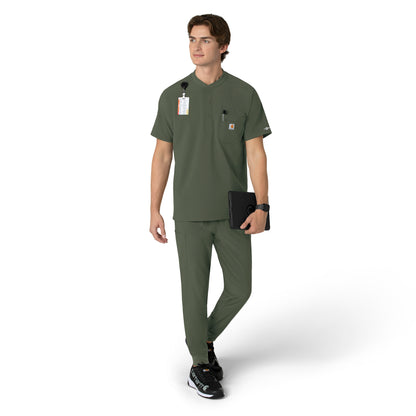 Force Cross-Flex C16310 Men's Henley Scrub Top Olive