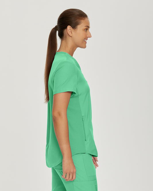 Forward LT101 Women's 2 Pocket V Neck Scrub Top Nu Green Image