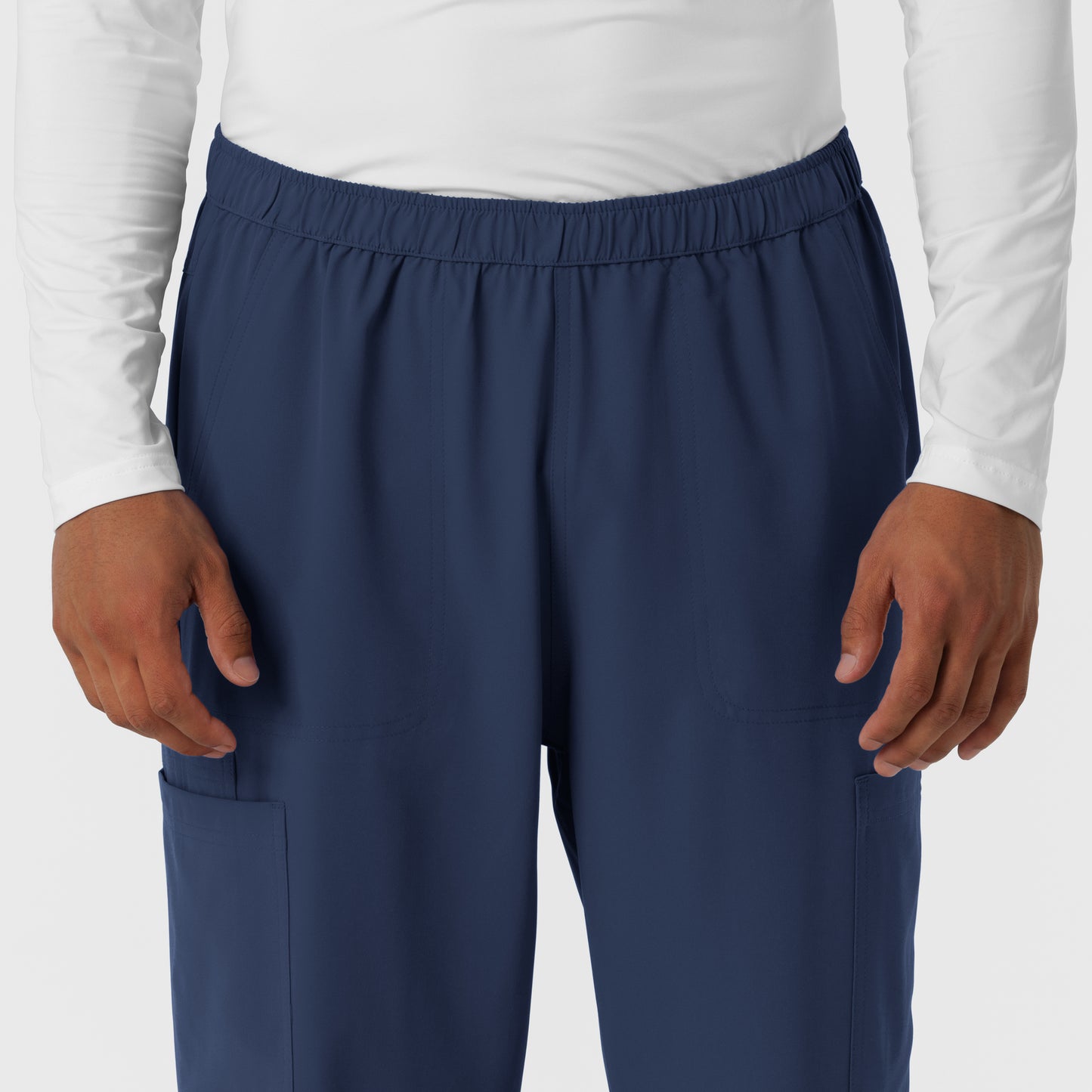 NURTUR 5380 Men's Straight Leg Cargo Scrub Pants Navy