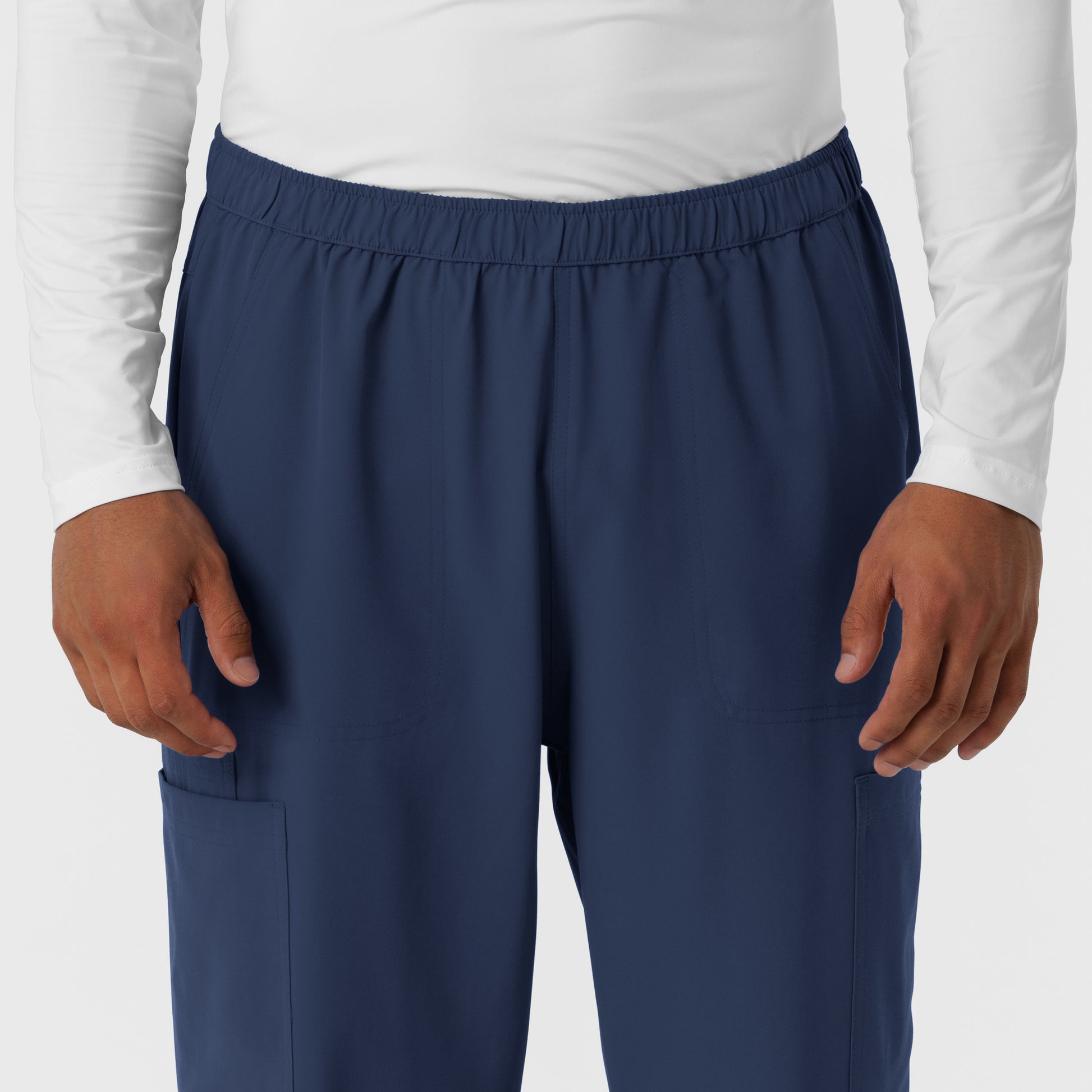 NURTUR 5380 Men's Straight Leg Cargo Scrub Pants Navy