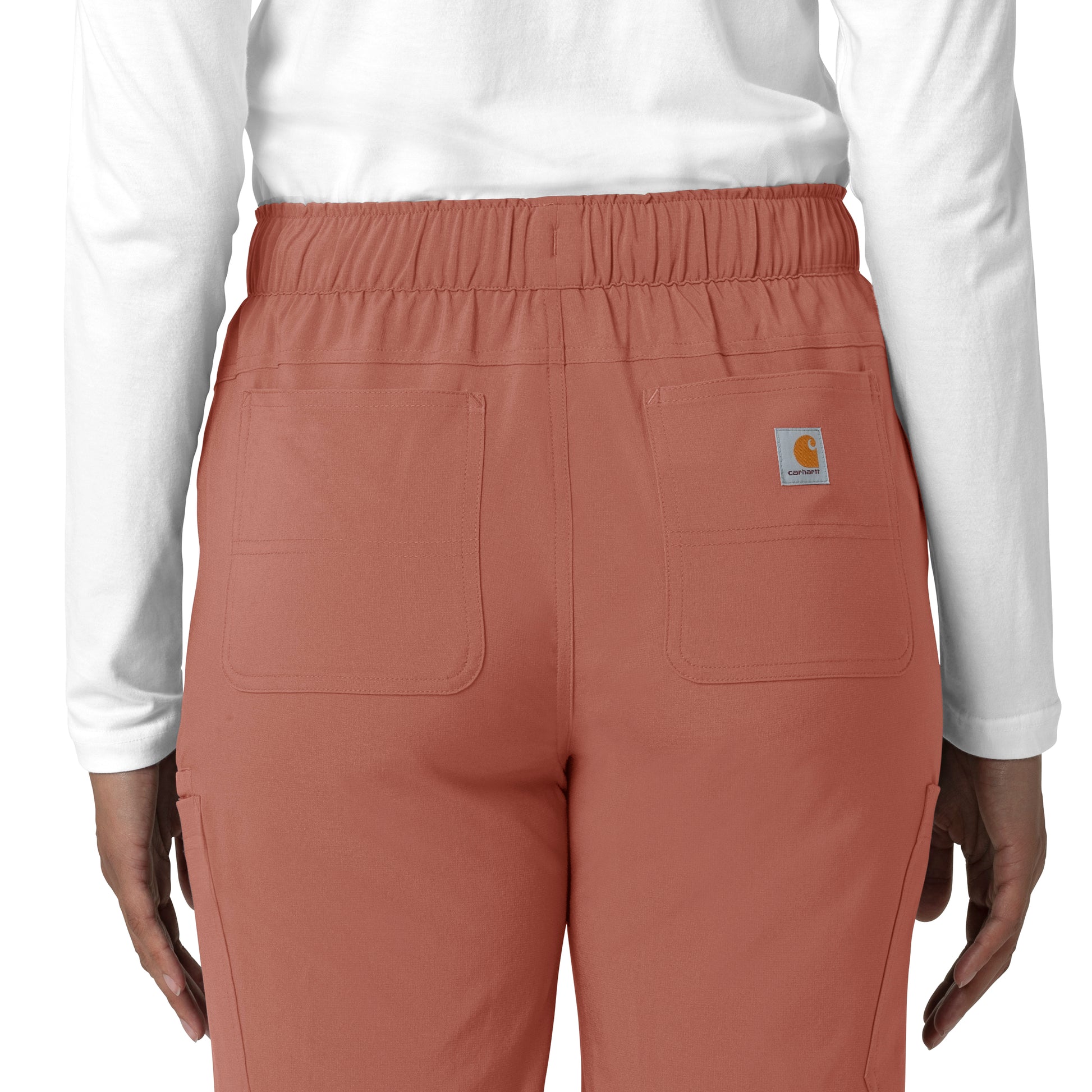 Force Cross-Flex C53210 Straight Leg Cargo Scrub Pants Wildrose Model Image Alternate | Carhartt