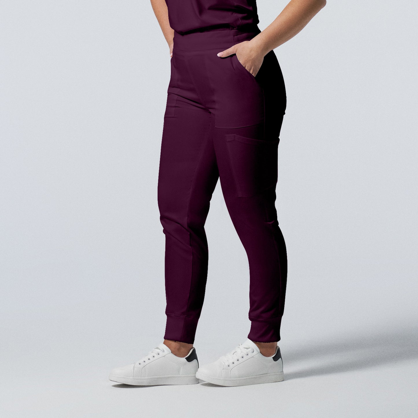 ProFlex LB406 Women's Jogger Scrub Pants Wine Image