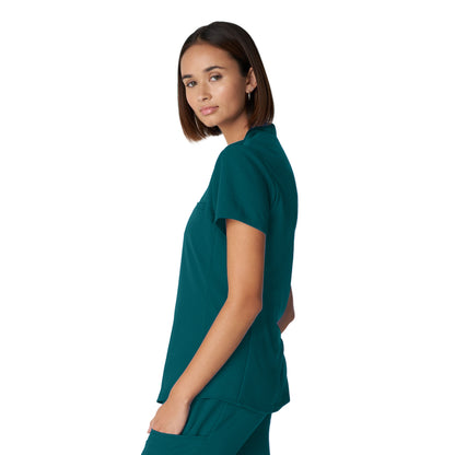 V-Tess WT110 Women's 2 Pocket V Neck Scrub Top Caribbean Image