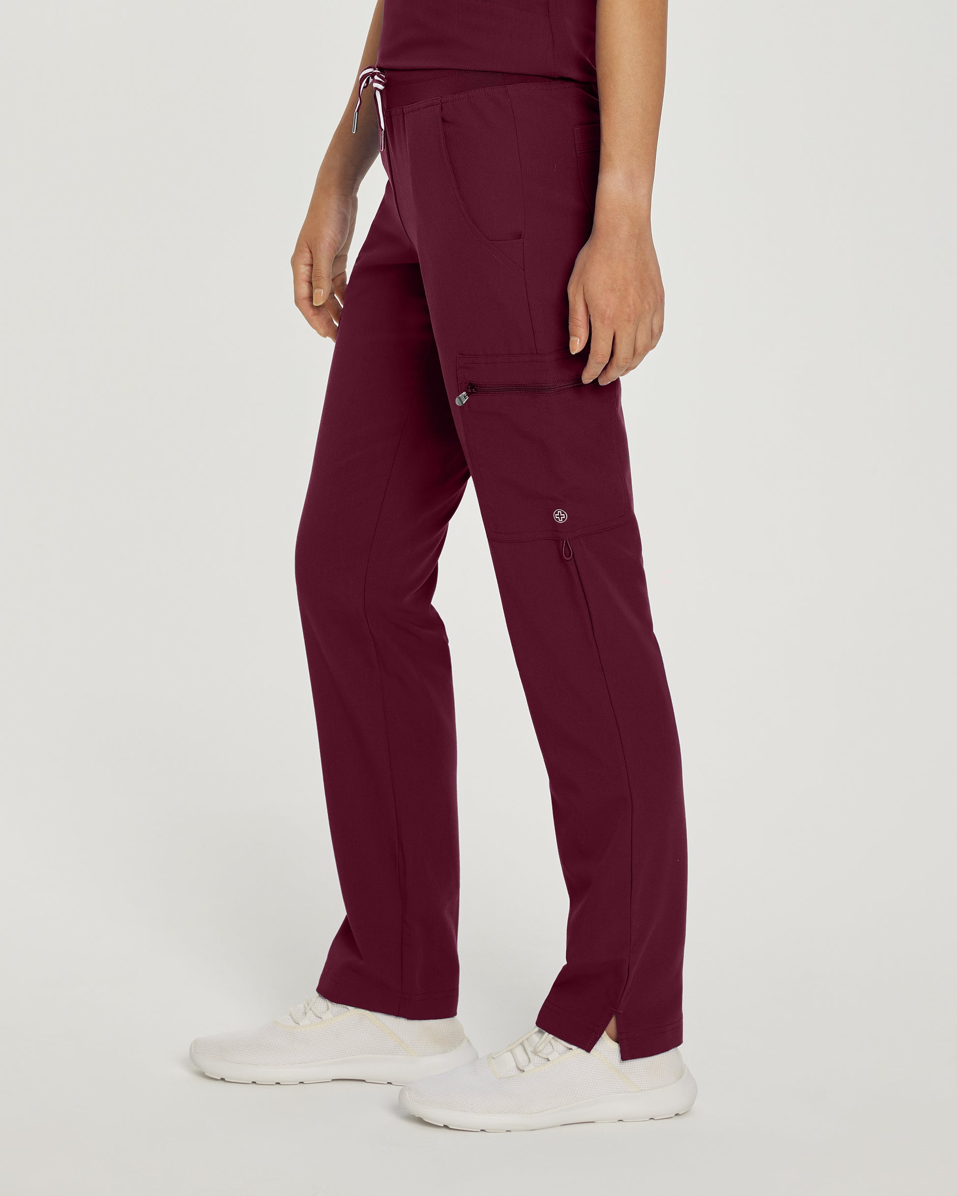 V-Tess 337 Women's Cargo Scrub Pants Wine Image