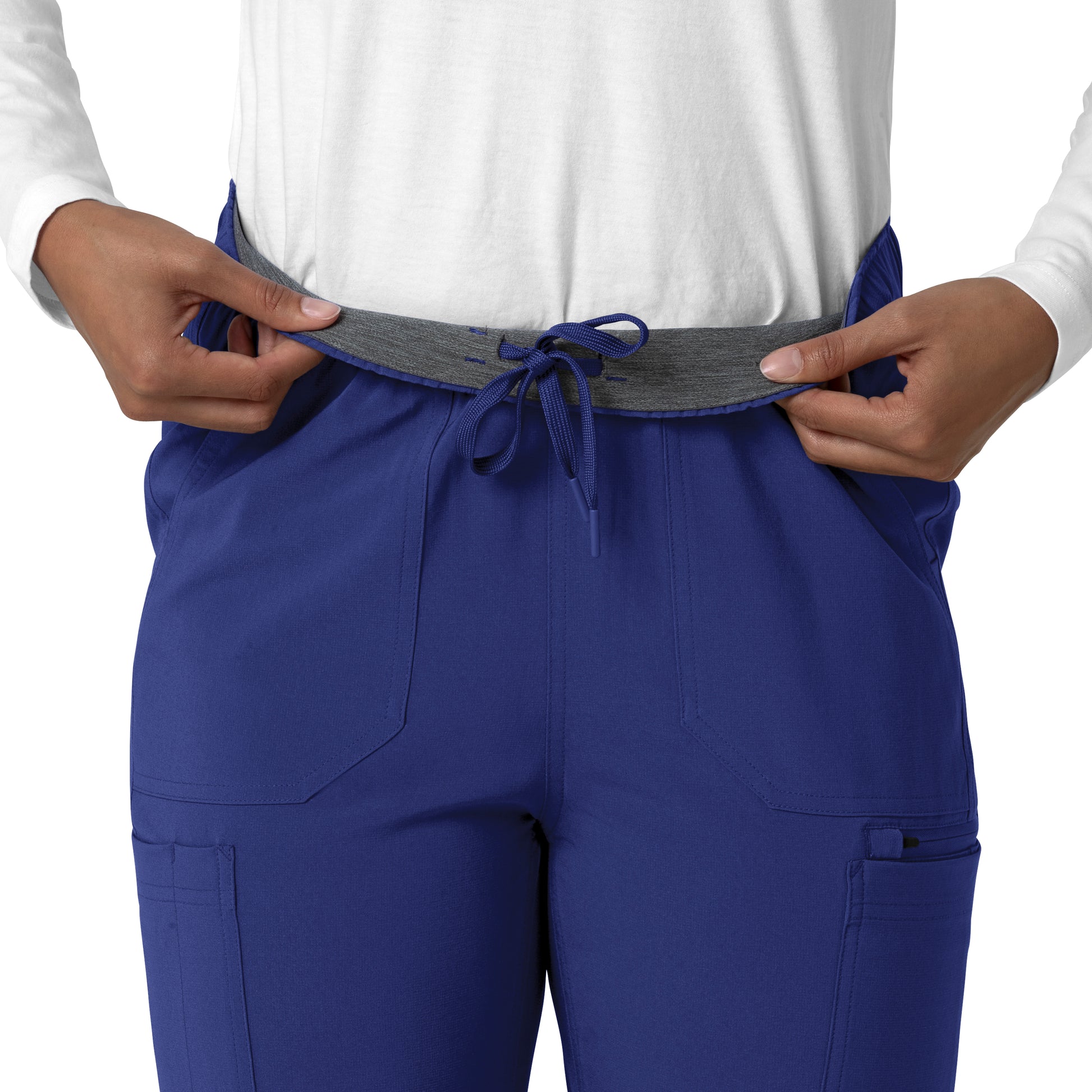 Force Cross-Flex C53210 Women's Straight Leg Cargo Scrub Pants Galaxy Blue