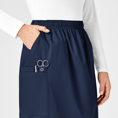 WonderWORK 701 Pull On Cargo Skirt Navy Model Image Alternate | Wink