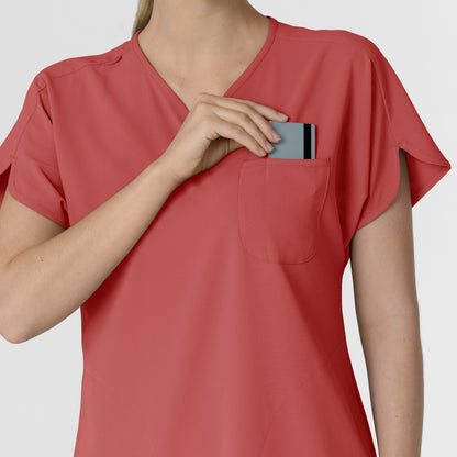 RENEW 6634 Dolman Scrub Top Mineral Red Model Image Alternate | Wink