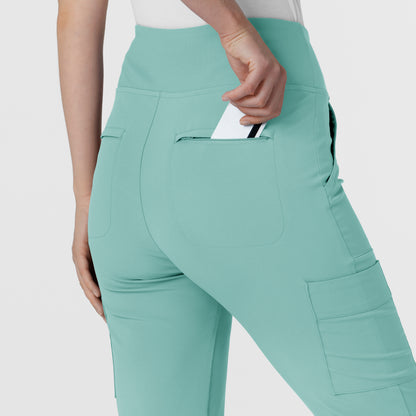 RENEW 5534 Cargo Flare Scrub Pants Turquoise Model Image Alternate | Wink