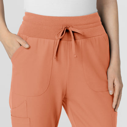 Thrive 5522 Convertible Stirrup Jogger Scrub Pants Terracotta Model Image Left Side | Wink