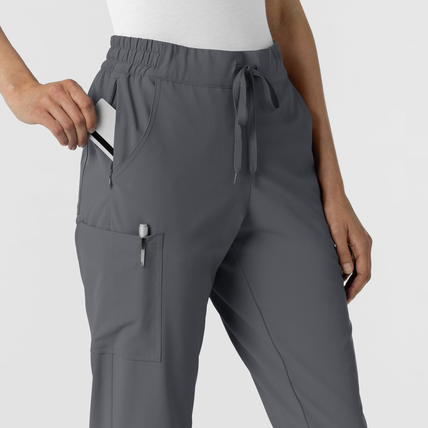 RENEW 5934 Jogger Scrub Pants Pewter Model Image Alternate | Wink