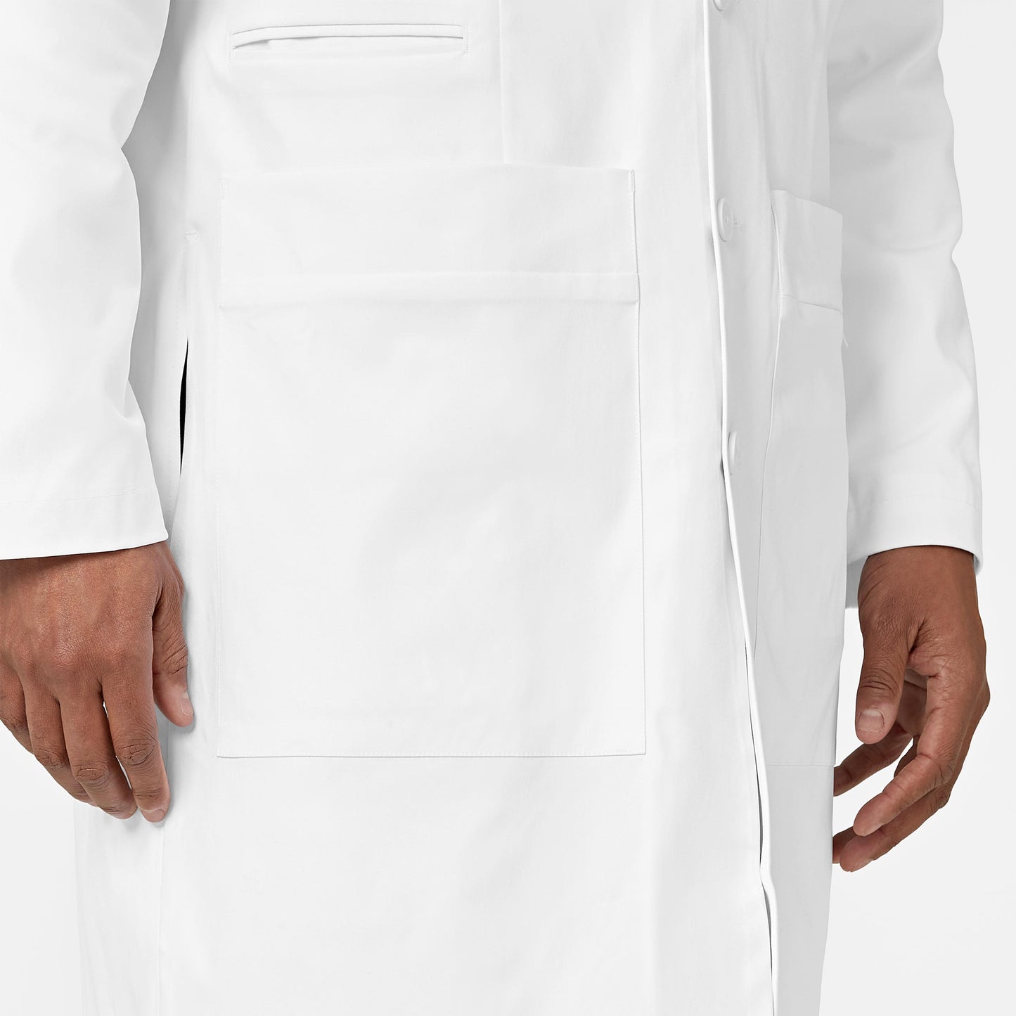 Slate 7372 Men's 38 Inch Doctors Coat White Model Image Alternate | Wink