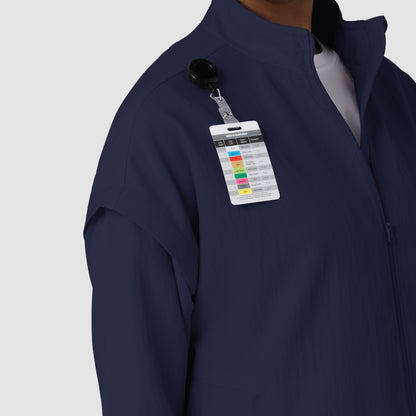 Layers 8014 BreezeBreaker Scrub Jacket Navy Model Image Alternate | Wink