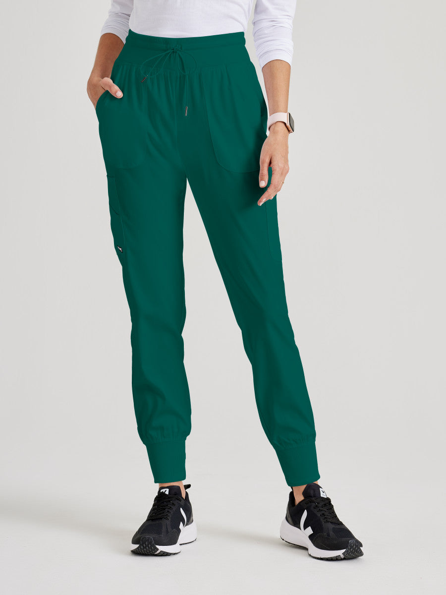 Greys Anatomy Stretch GRSP527 Carly Jogger Hunter Green