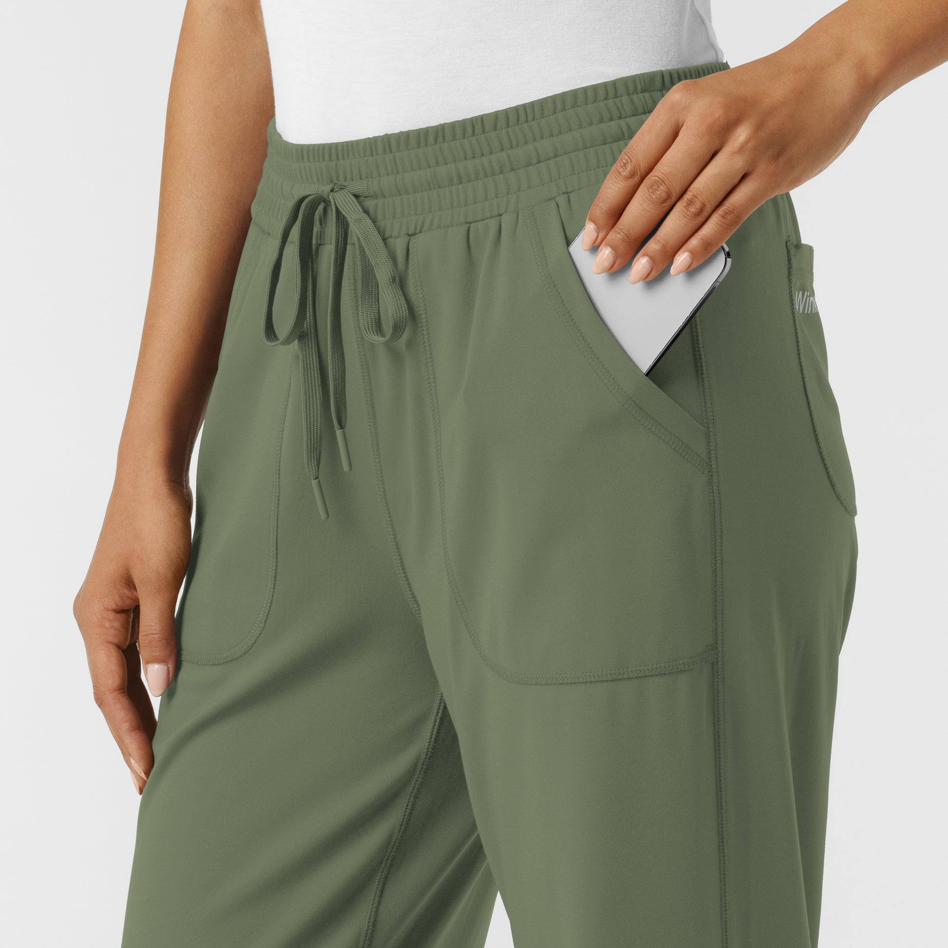 RENEW Knit 5559 Women's Wide Leg Scrub Pants Olive
