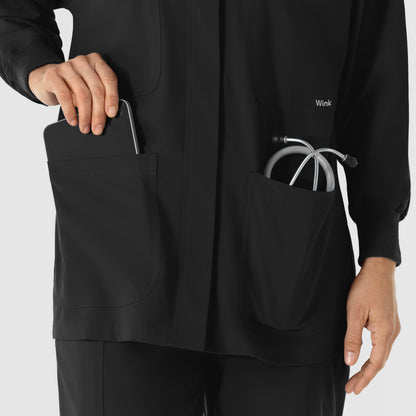 NURTUR 8180 Women’s Scrub Shirt Jacket Black