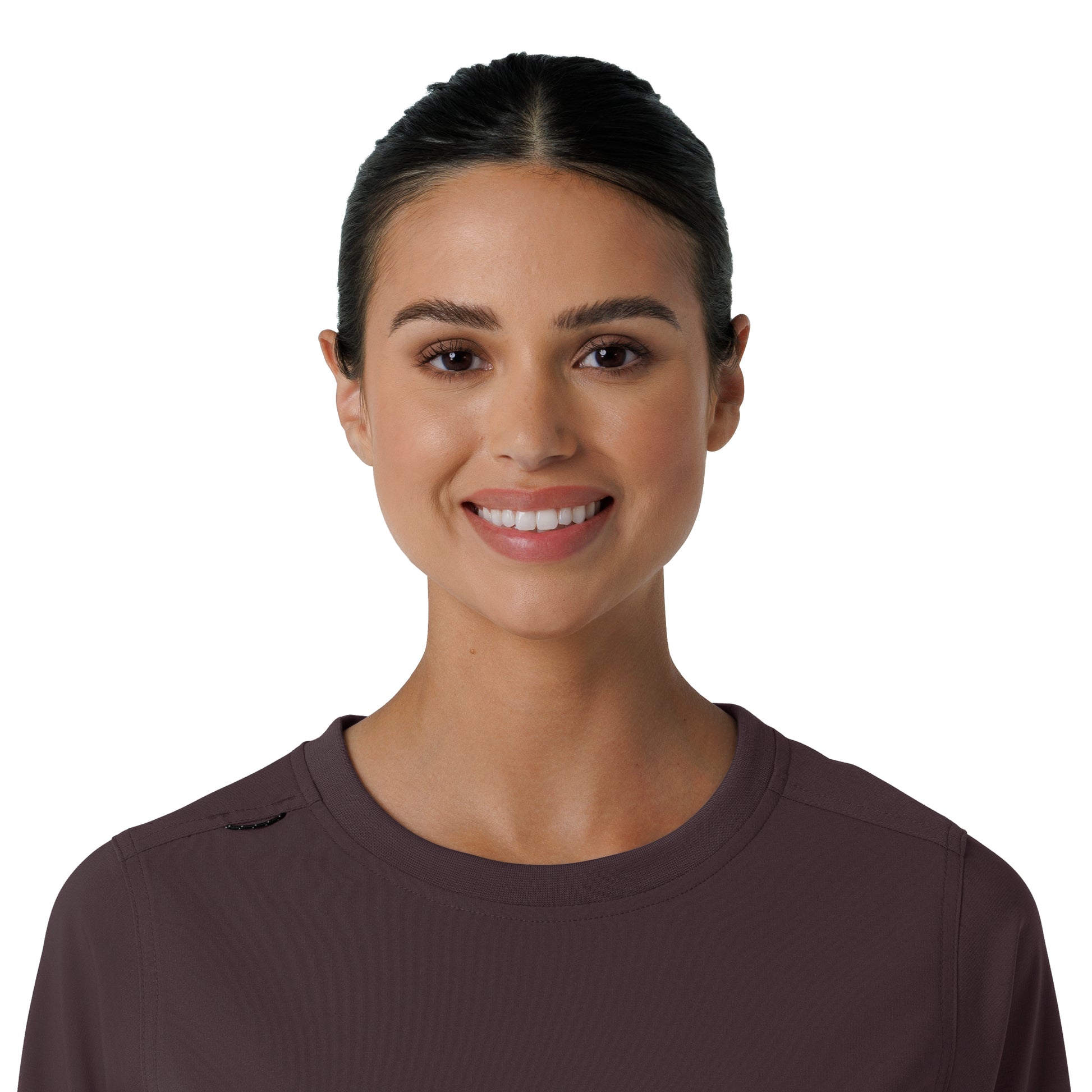 Force Cross-Flex C13610 Women's Crew Neck Long Sleeve Scrub Top Dark Sepia