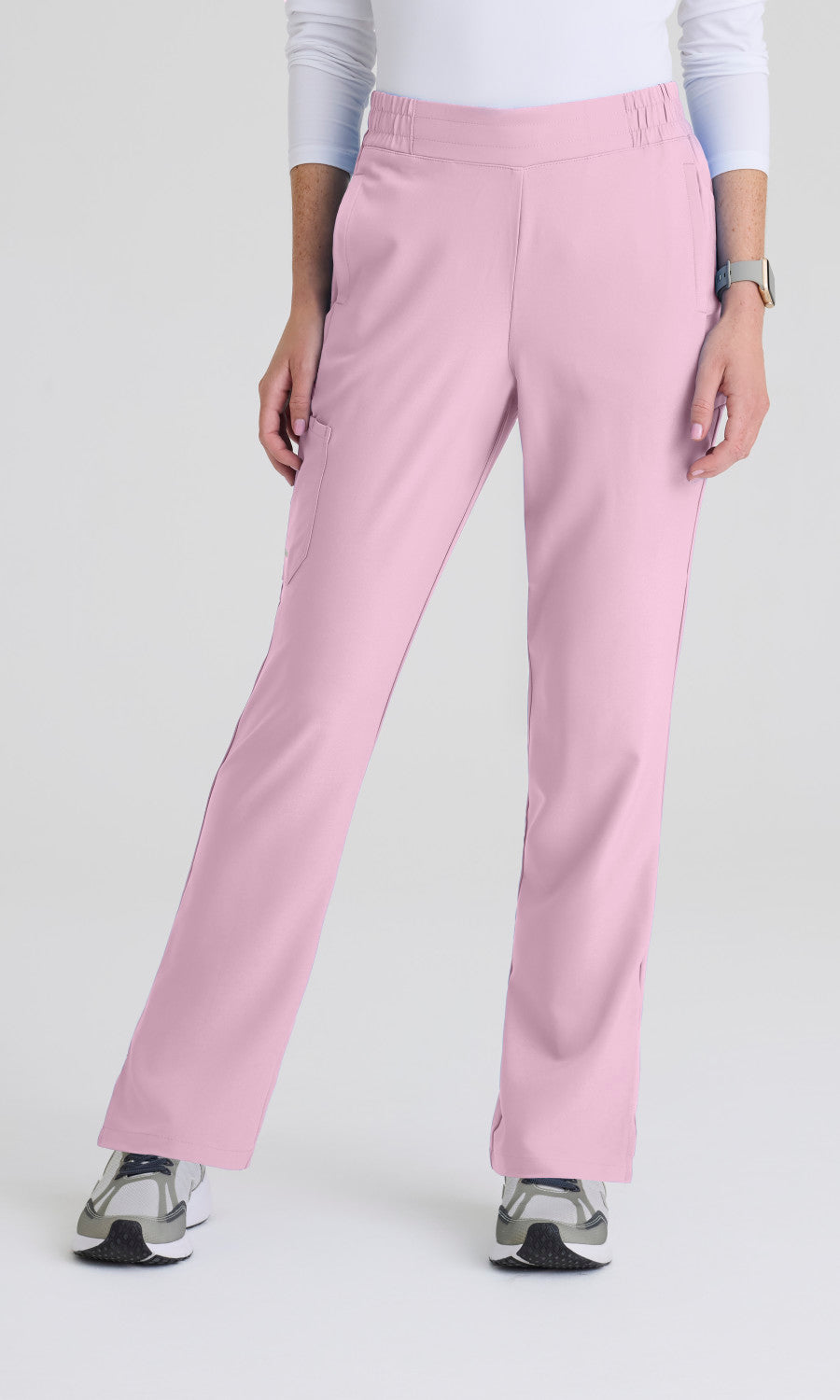 Grey's Anatomy Evolve GSSP627 Women's Cosmo Pant in Misty Pink by Barco Model Image Front