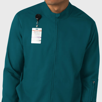 Boundless 8351 Men's Warm Up Scrub Jacket Caribbean Model Image Alternate | Wink