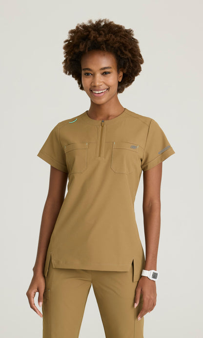 Skechers Ripstop SKT284 Trek Tuck-In Scrub Top Duffle