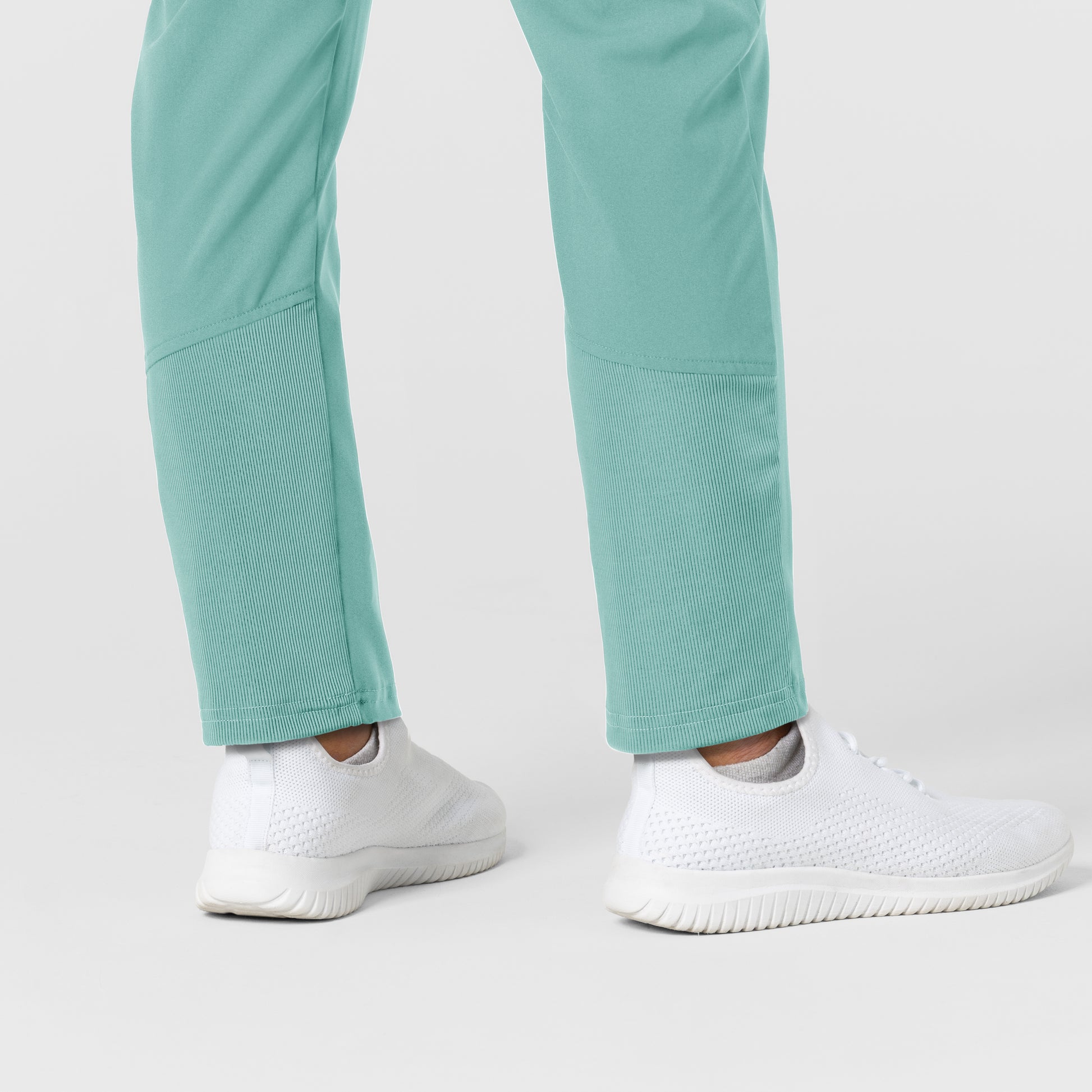 W123 5045 Flex-n-Reach Track Scrub Pants Turquoise Model Image Alternate | Wink