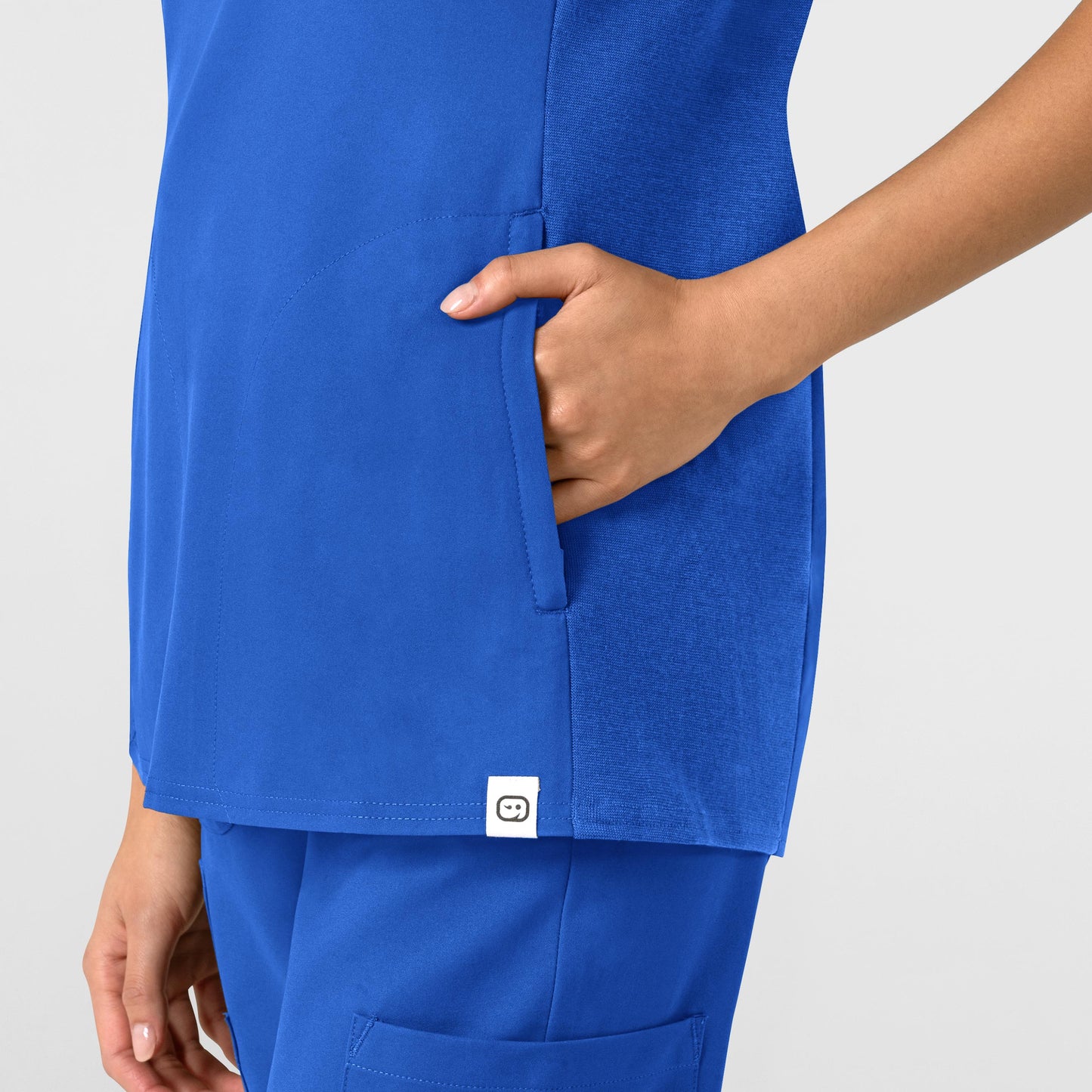 Thrive 6522 Flex-n-Reach V-Neck Scrub Top Royal Model Image Alternate | Wink