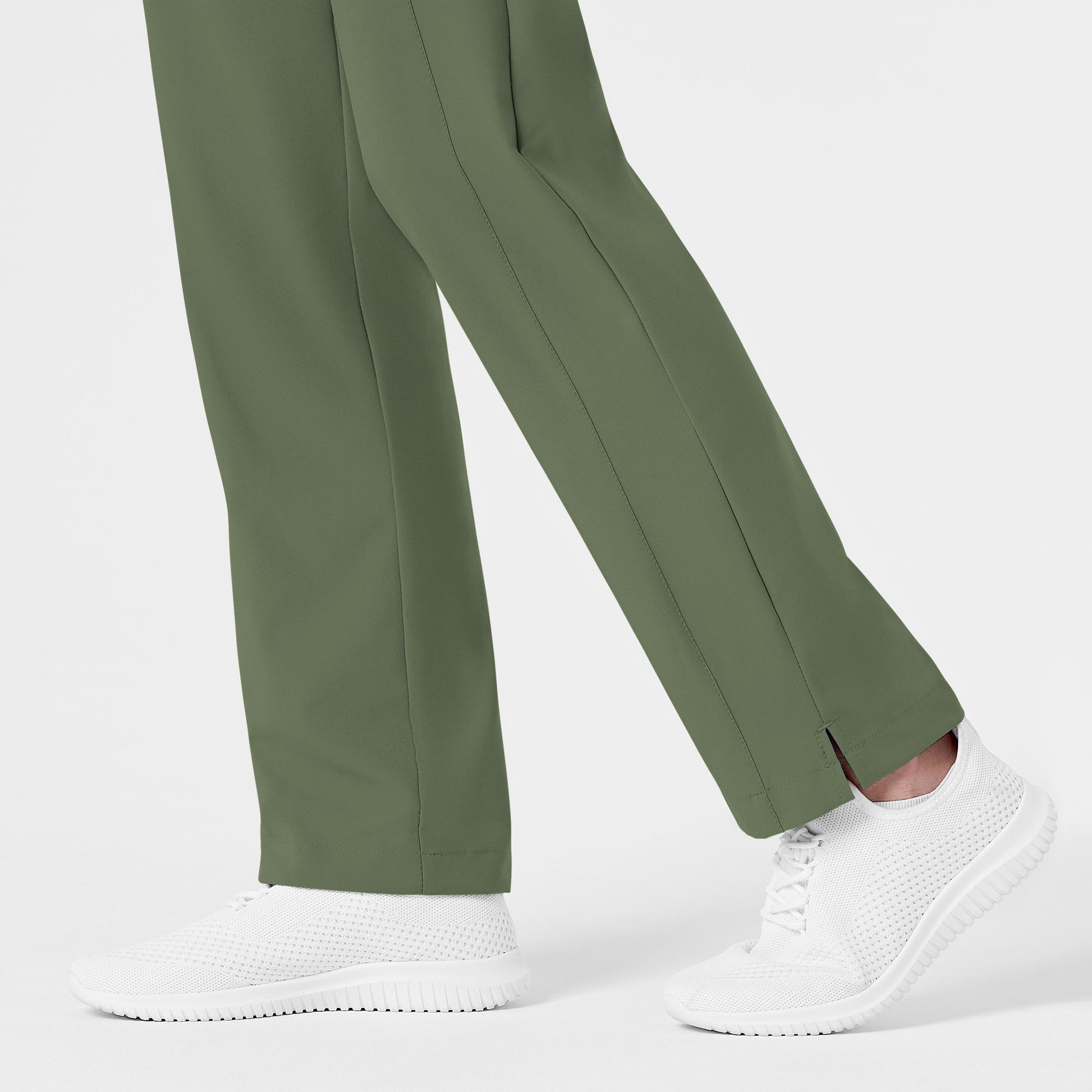 W123 5155 Flat Front Cargo Scrub Pants Olive Model Image Alternate | Wink