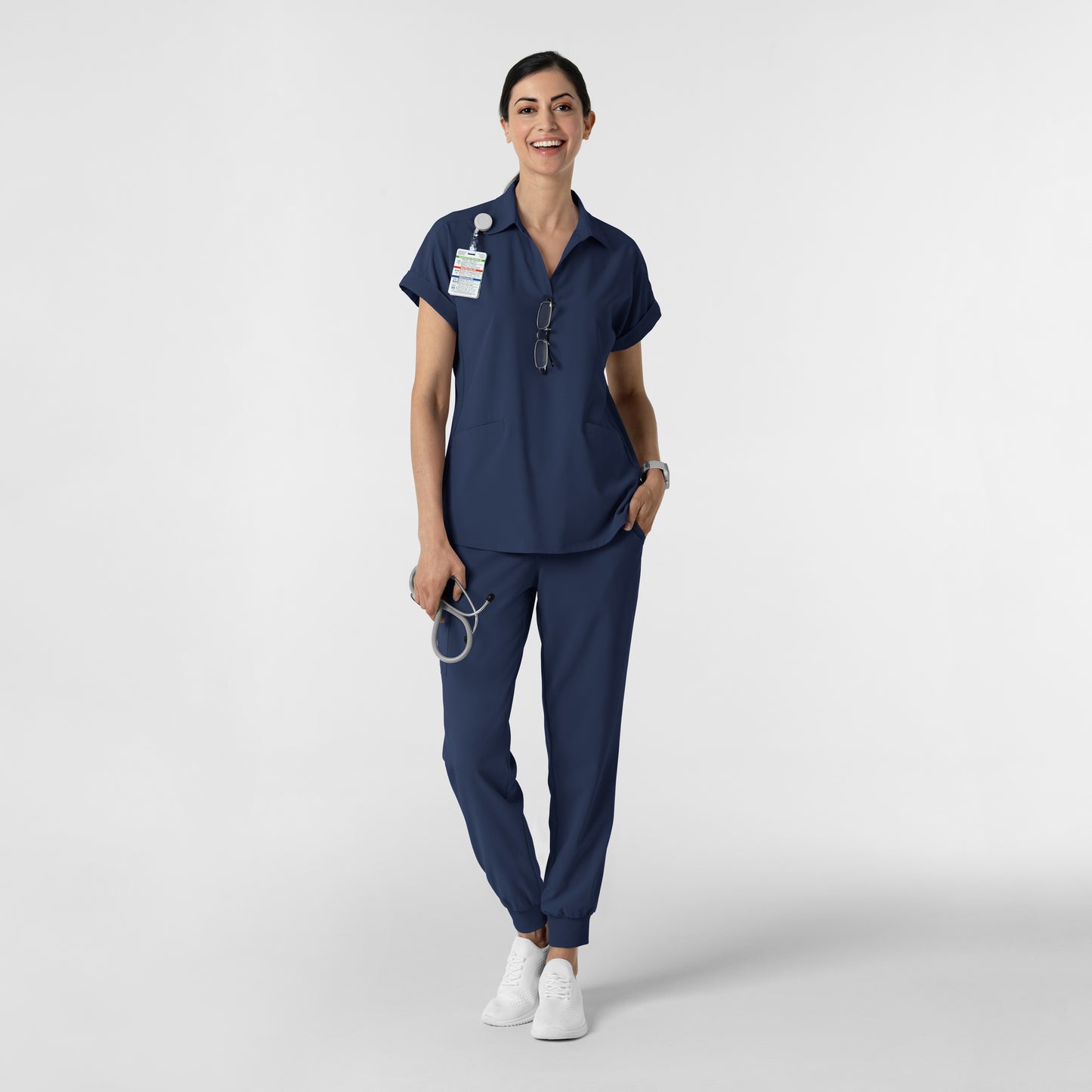 RENEW 5934 Jogger Scrub Pants Navy Model Image Alternate | Wink