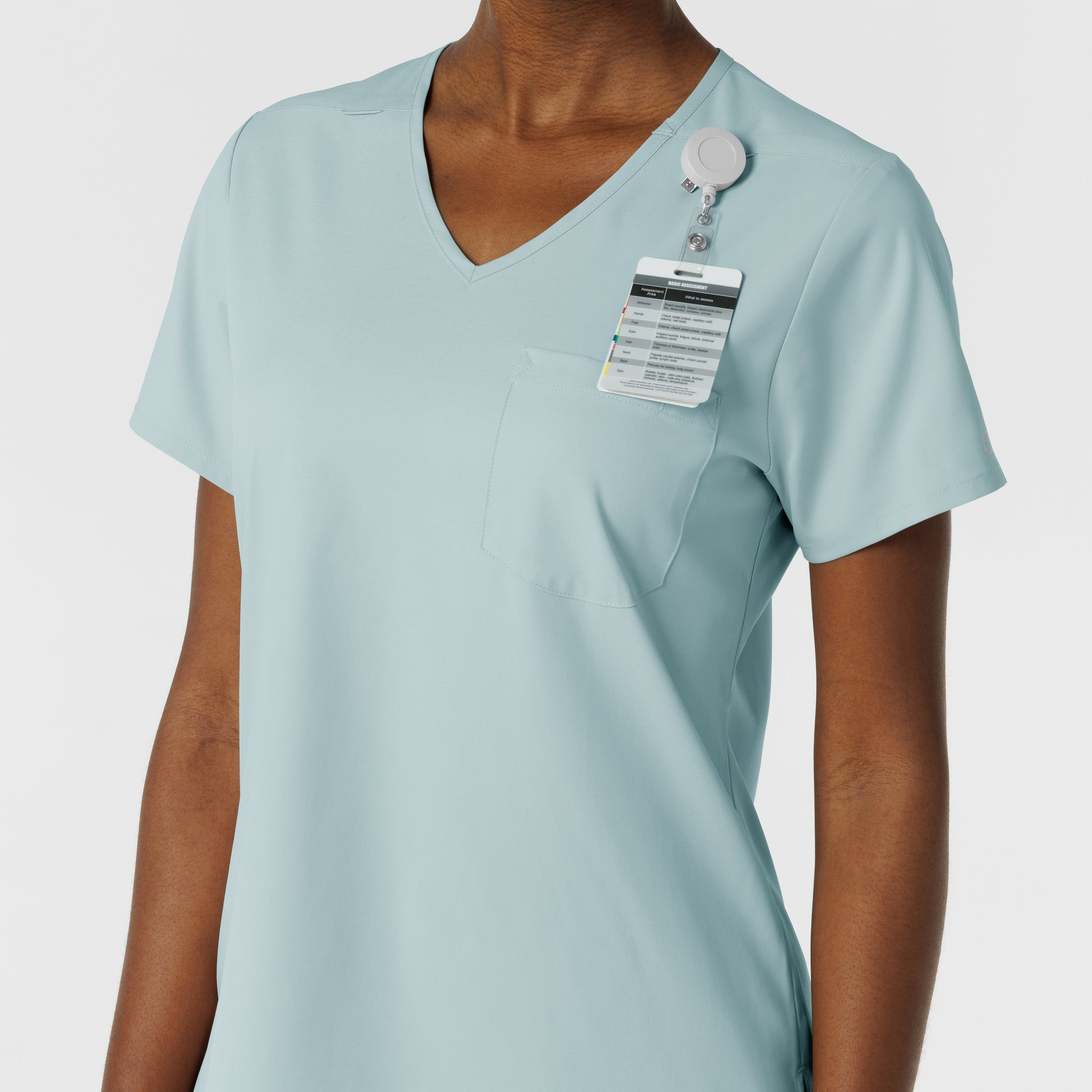 Boundless 6151 Tuck-In Scrub Top Sky Blue Model Image Alternate | Wink