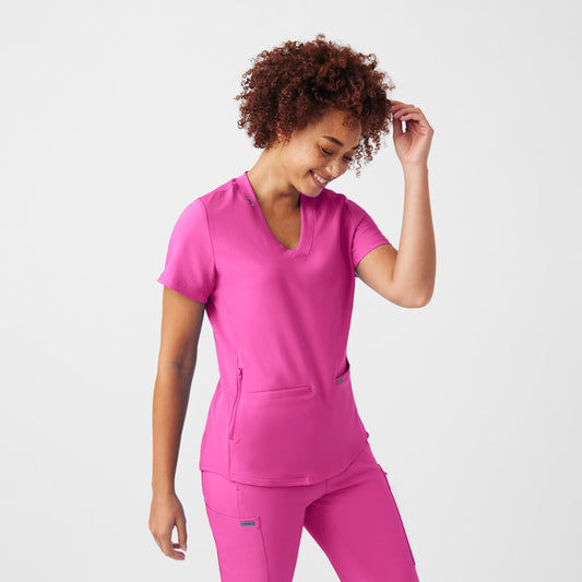 Forward LT100 Women's 3 Pocket V Neck Scrub Top Rose Violet Image