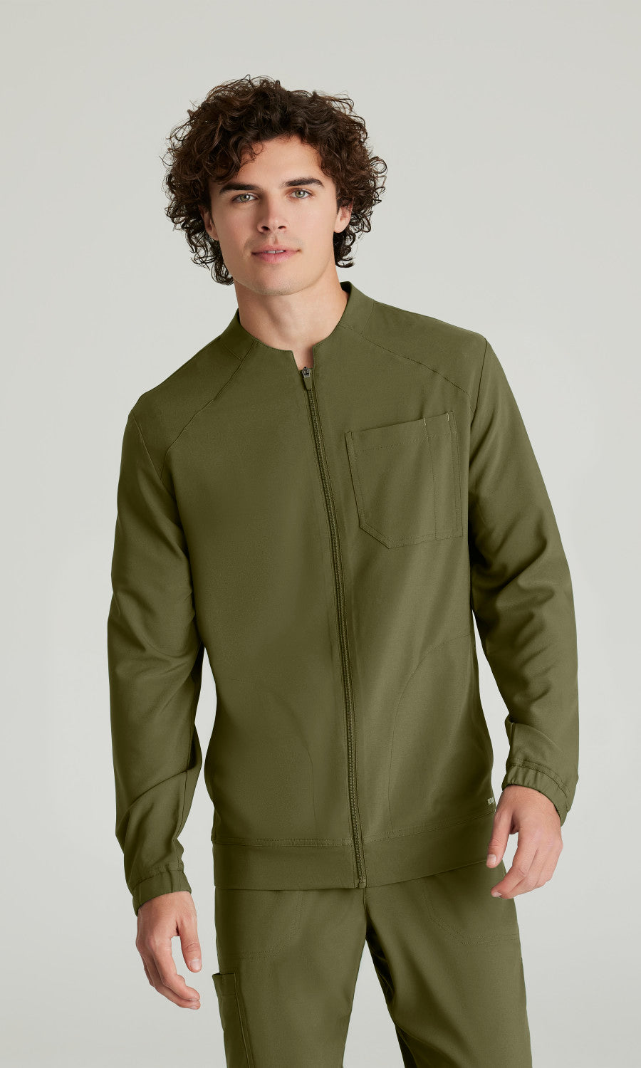 Cleveland Clinic Grey's Anatomy Evolve GSSW887 Cycle Scrub Jacket Fern