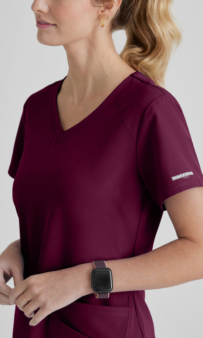 Skechers SK101 Breeze Scrub Top Wine