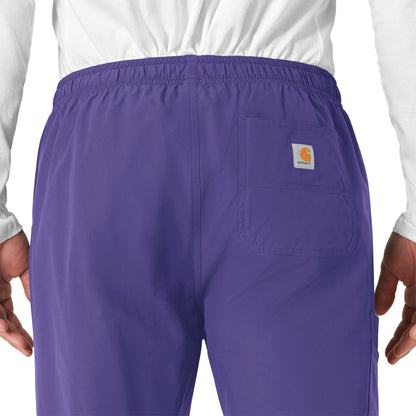 Force Essentials C55013 Unisex Elastic Waist Cargo Scrub Pants Grape Model Image Alternate | Carhartt