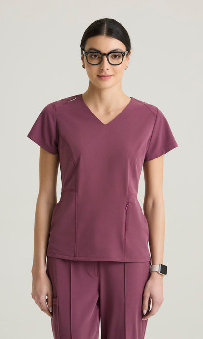 Grey's Anatomy Cultivate GRGT309 Spring Top Dusty Port - front