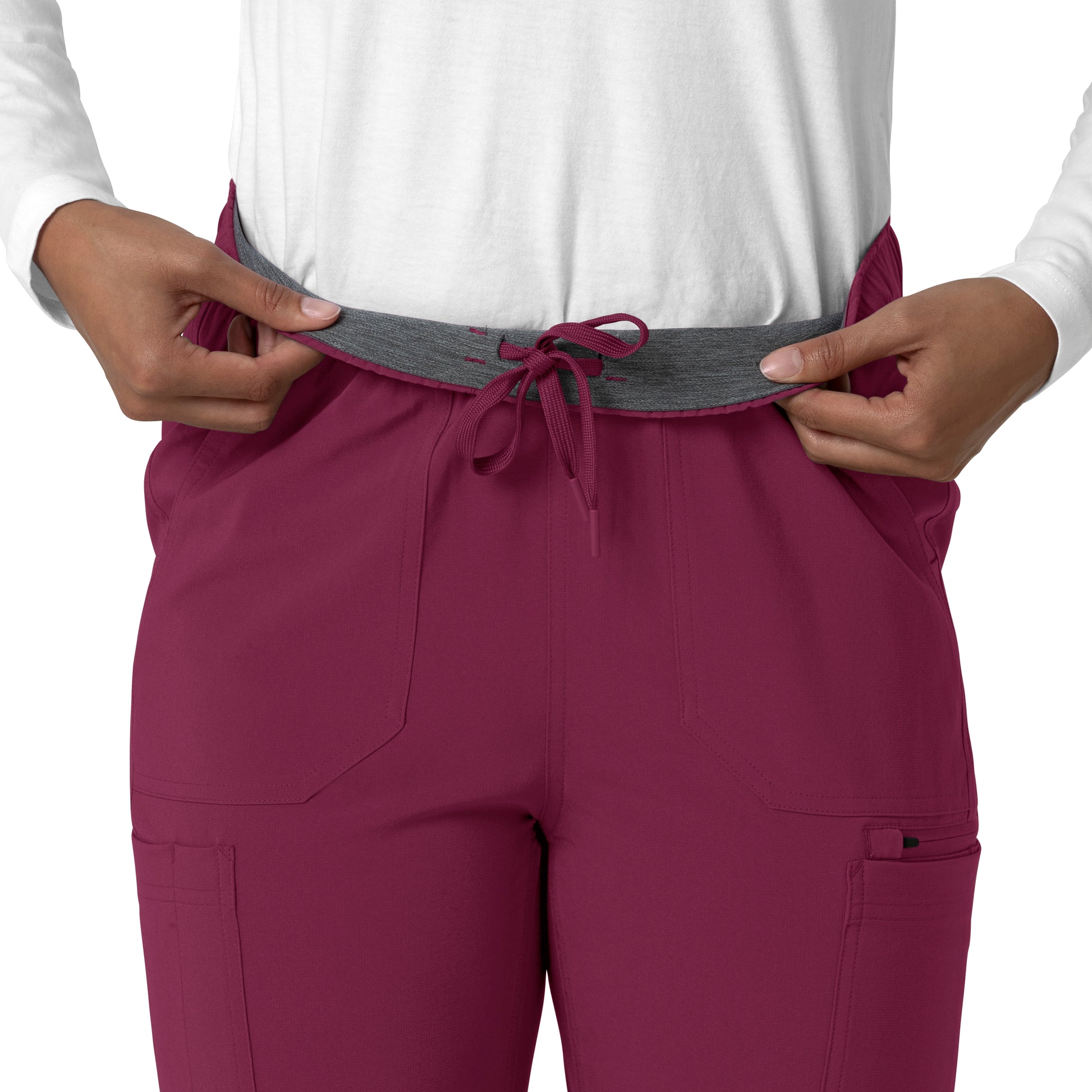 Force Cross-Flex C53210 Straight Leg Cargo Scrub Pant Wine Model Image Alternate | Carhartt